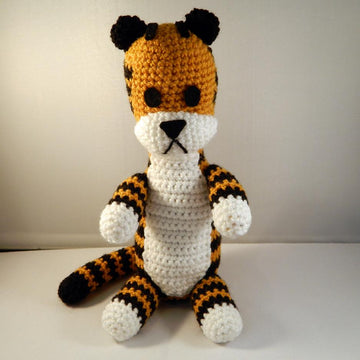 Harold the plush tiger amigurumi stuffie