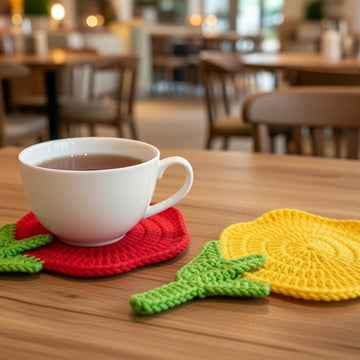 Crochet Tulip Flower Coaster Pattern | PDF + Video Tutorial