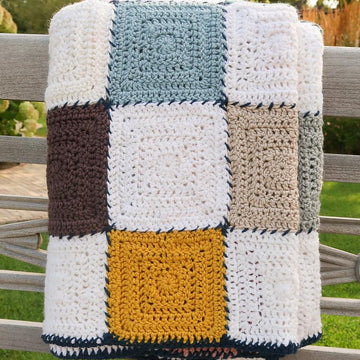 Not So Scrappy Scrap Yarn Blanket