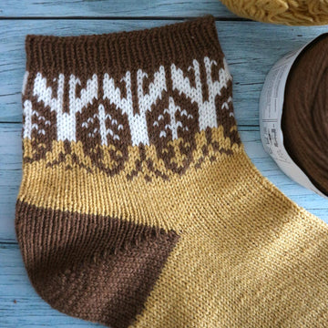 Autumn Leaves Colorwork Socks