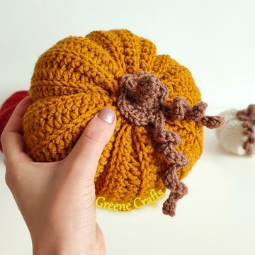 Pumpkin Centerpiece Crochet Pattern - Stacked Fall Pumpkin Decor