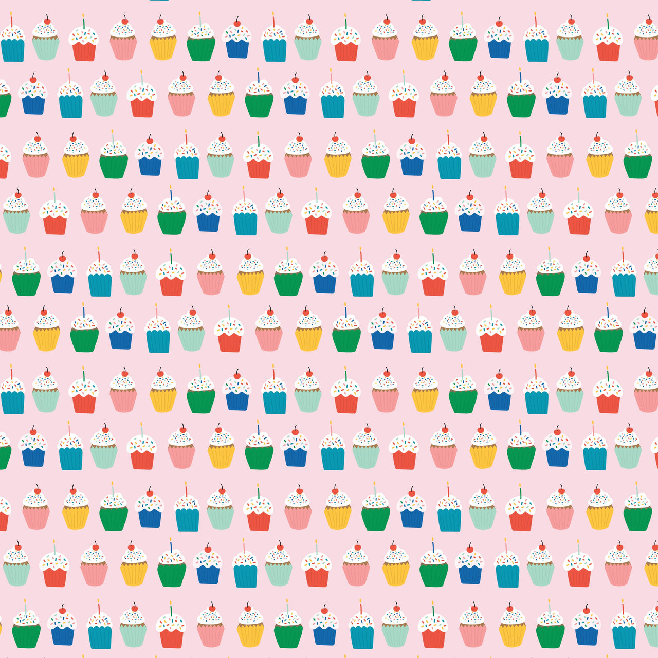 American Crafts Patterned Single-Sided Cardstock 12"X12" 25/Pkg - Hey Cupcake