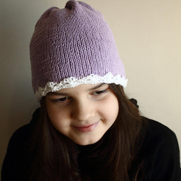 Contrasting Flower Beanie