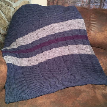 Striped Baby Blanket and Tassels Hat
