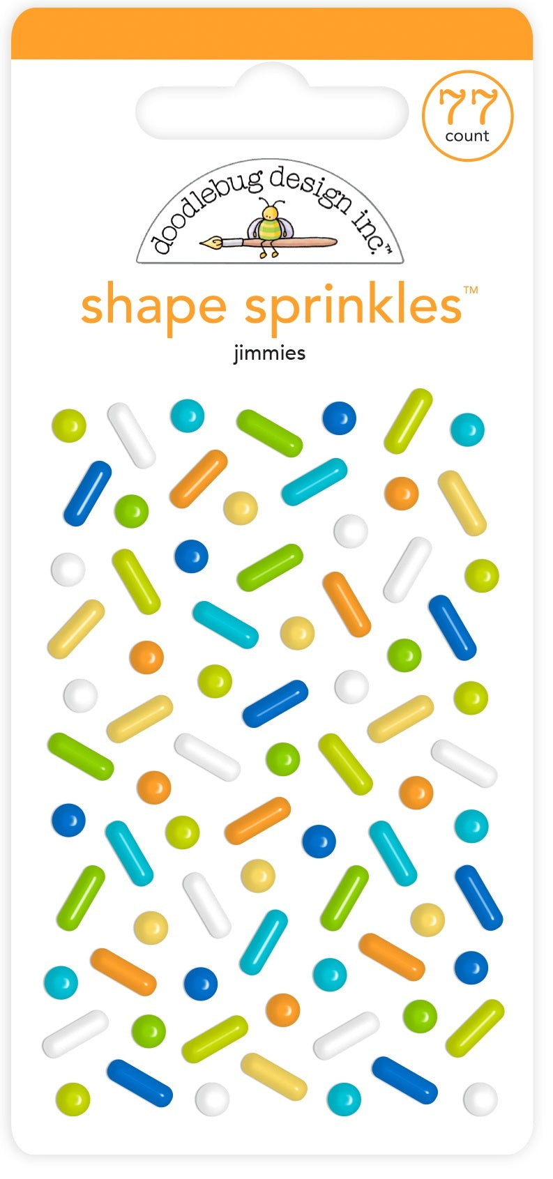 Doodlebug Sprinkles Adhesive Enamel Shapes - Jimmies, Party Time