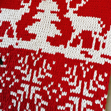 Deers by fir tree blanket pattern