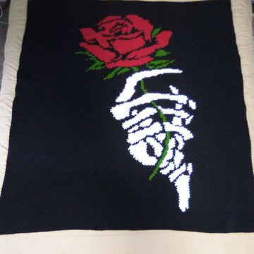 Skull Hand Graphghan Pattern