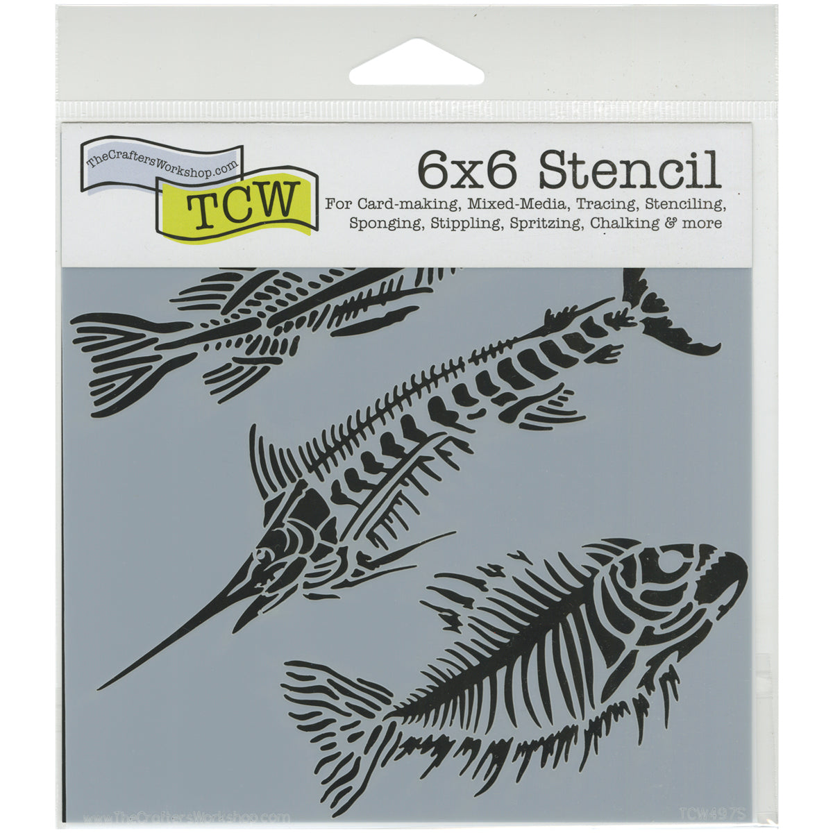The Crafter's Workshop Crafter's Workshop Template 6"X6" - Fish Fossils