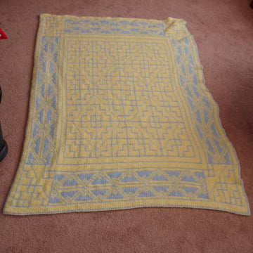Reversible Celtic Patterns Baby Blanket