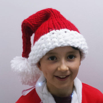 Santa Hat, Super chunky, quick knit for all the family, baby to adult