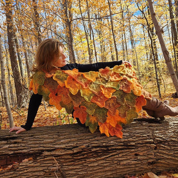 Maple Leaf Crochet Shawl