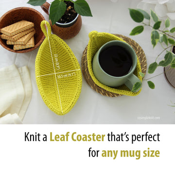 Knitted Leaf Coaster Pattern