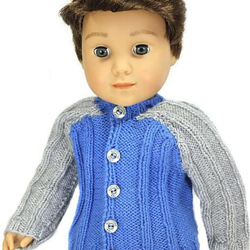 Saddle Sleeve Cardigan - 18" Dolls