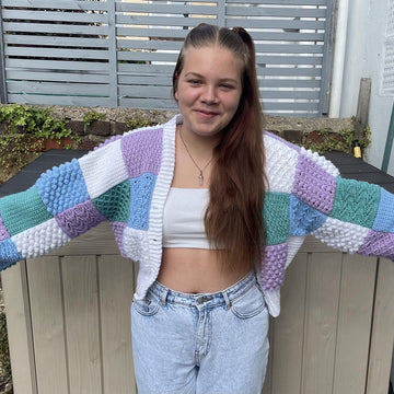 Roodles patchwork crochet cardigan (Harry Styles)
