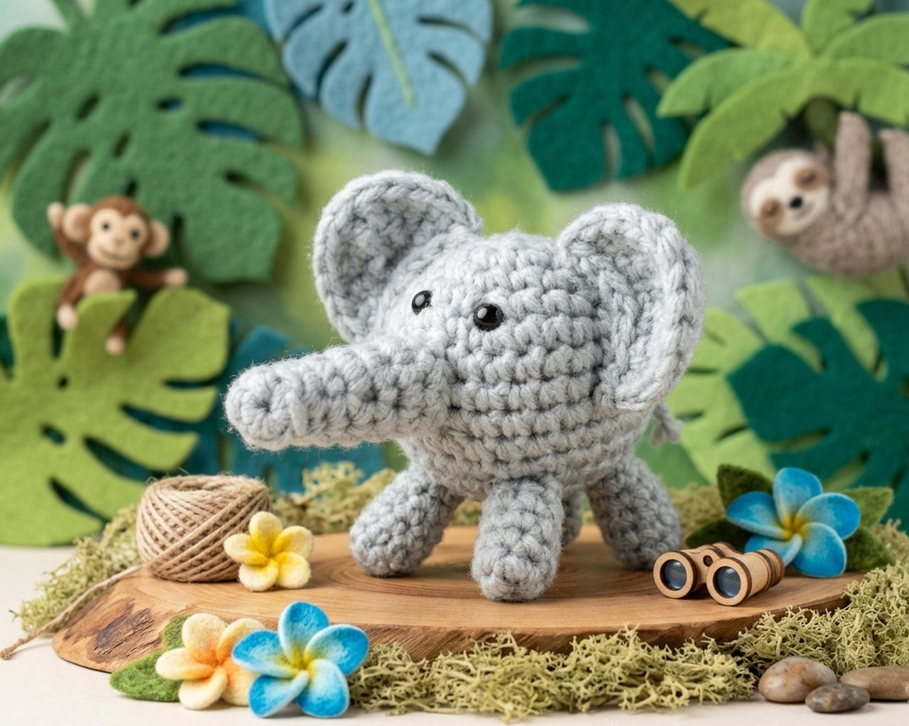 Echo The Elephant | Crochet Amigurumi Stuffed Toy Pattern