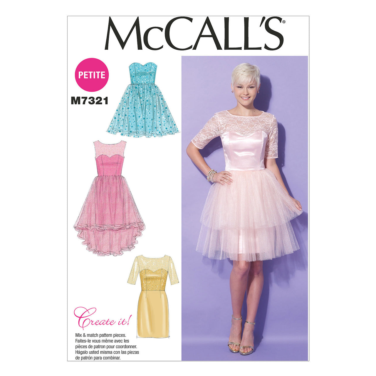 McCall's Misses'/Miss Petite Sweetheart-Neckline Dresses M7321 - Sewing Pattern