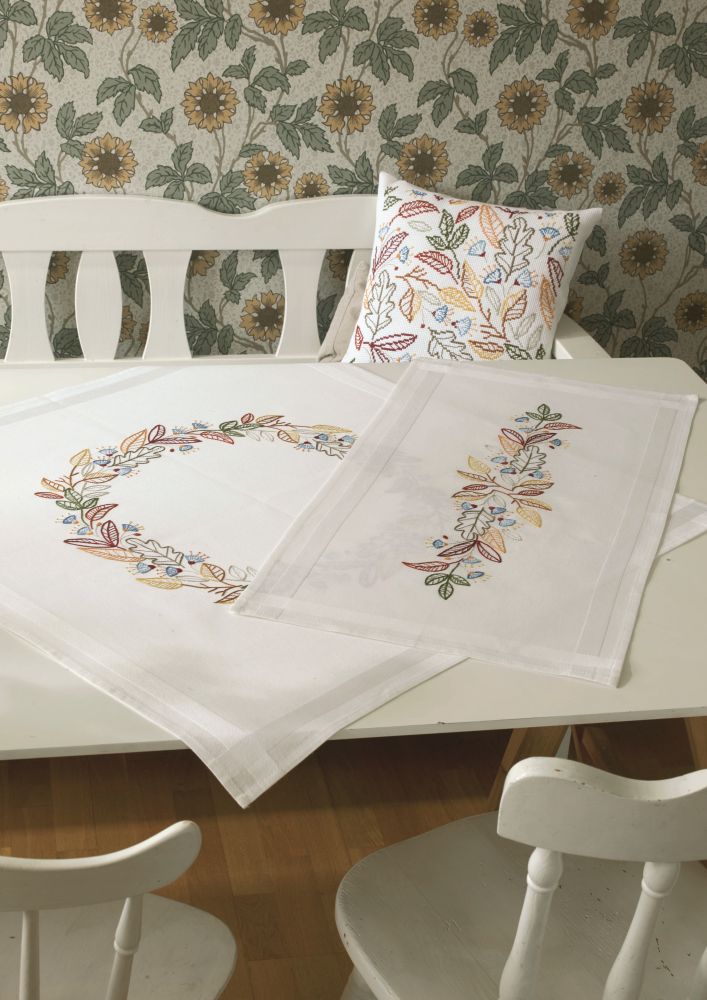 Permin Autumn Embroidery Kit - 80 x 80 cm