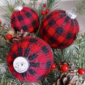Buffalo Plaid Holiday Ornaments