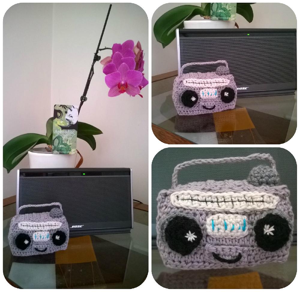 Crochet Pattern Mini Kawaii inspired Boom Box Pattern