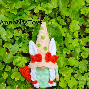 Spring Easter gnome girl