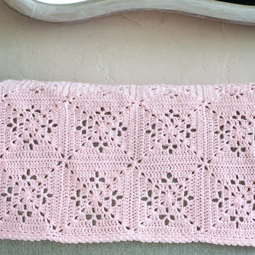 Diamond Filet Motif Crochet Baby Blanket Pattern