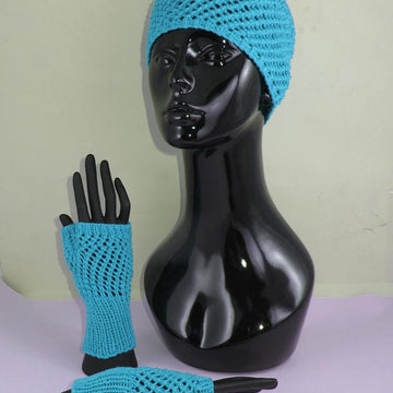 Easy Lace Fingerless Gloves and Headband Set