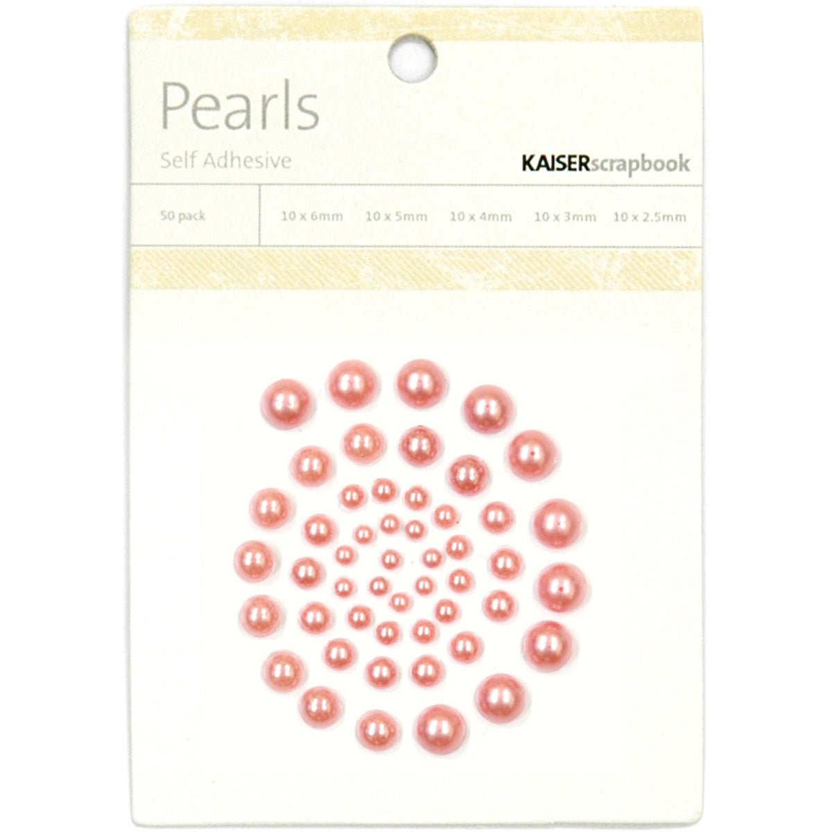 Kaisercraft Adhesive Pearls 50/Pkg - Rose