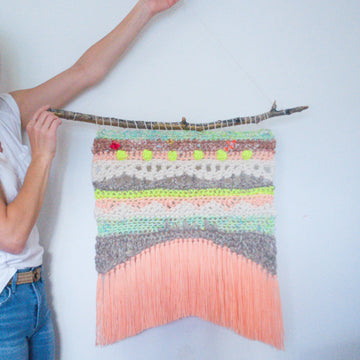 Neon Waves Remix Wall Hanging