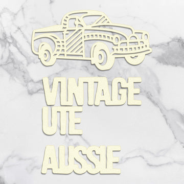 Artdeco Creations Sunburnt Country Laser Cut Coasterboard - Vintage Ute 3"X3.1" 3/Pkg
