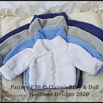 Jacket & Beanie pattern 14-20” chest (newborn-1 year+)