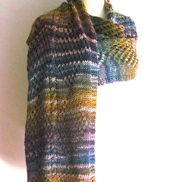 Cable & lace scarf