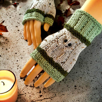 Owl Fingerless Gloves