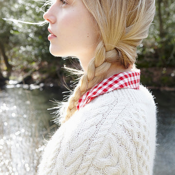 "Maggie Sweater" - Sweater Knitting Pattern For Women in Debbie Bliss Aymara - DB214