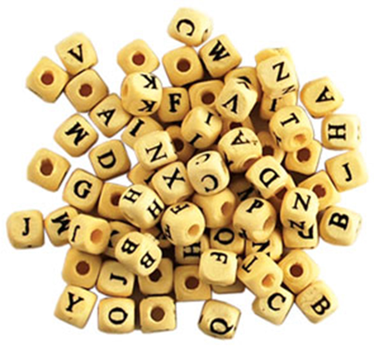 Multicraft Imports Wood Alphabet Beads 8mm 70/Pkg - Natural