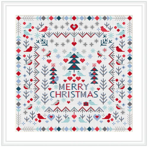 Riverdrift House Merry Christmas Birds - 30cm (12in) square
