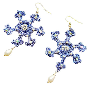 Baby Snowflake Earrings Crochet Pattern