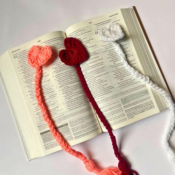Crochet Heart Bookmark