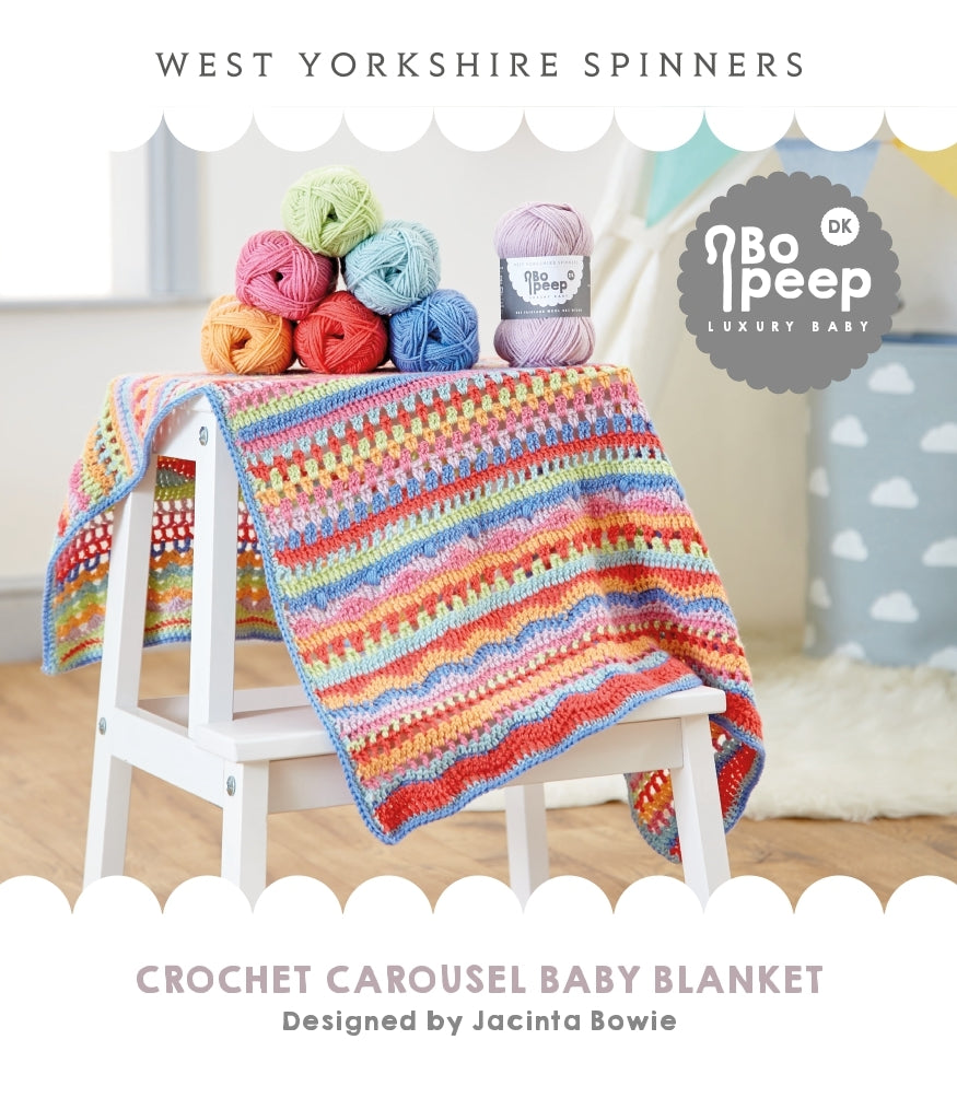 Carousel Crochet Blanket  in West Yorkshire Spinners Bo Peep Luxury Baby DK - WYS0017 - Downloadable PDF