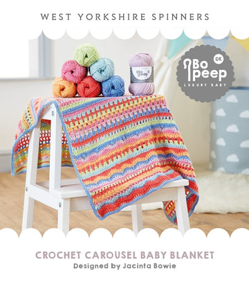 Carousel Crochet Blanket  in West Yorkshire Spinners Bo Peep Luxury Baby DK - WYS0017 - Downloadable PDF