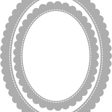 Paper Rose Dies - Scalloped Oval Frames