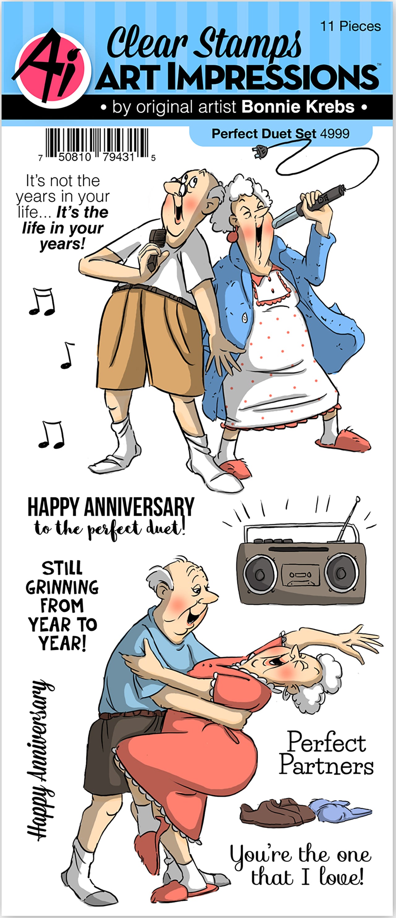 Art Impressions Work & Play Clear Stamps - Perfect Duet