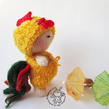 Pebble doll Rooster