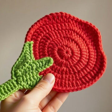 Crochet Tulip Flower Coaster Pattern | PDF + Video Tutorial