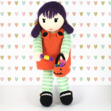 Polly pumpkin doll knitting pattern 19022