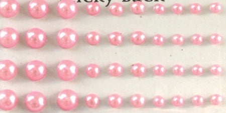 Eyelet Outlet Adhesive Pearls Multi-Size 100/Pkg - Pink