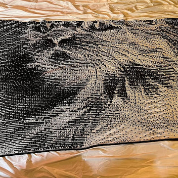 Brown Cat - mosaic crochet