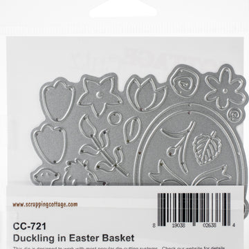 CottageCutz Dies - Duckling In Easter Basket 2.3"X3.5"