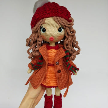 Amigurumi  crochet dolls clothes for Astrid, Crochet doll romantic outfit pattern 11,8 inch in English, Français and Deutsch