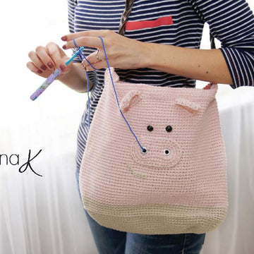 Pig Project Bag or Purse for Crafters