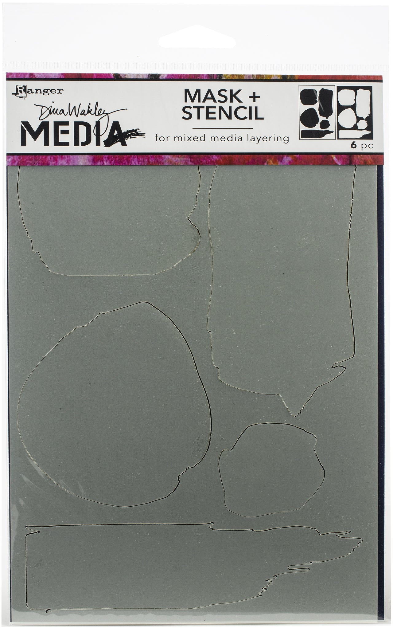 Ranger Dina Wakley Media Stencils 9"X6" - Uneven Shapes
